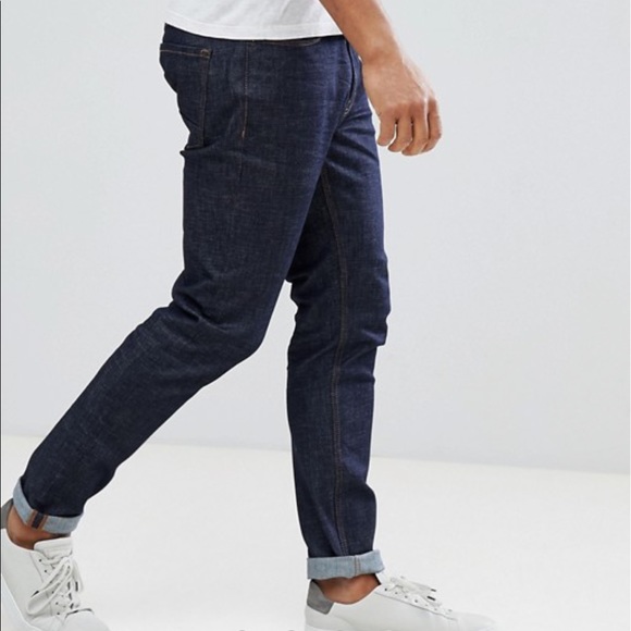 Burton Menswear Tapered Jeans In Dark Wash - Picture 2 of 10